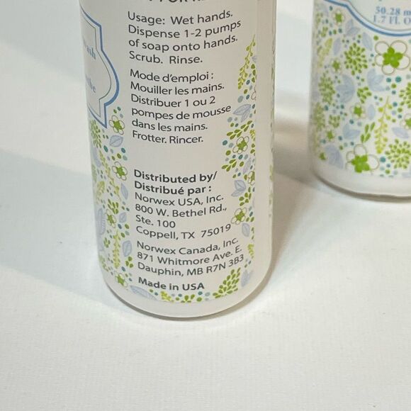 Norwex Peppermint Foaming Hand Soap Travel Set of 3 NWOT - Picture 3 of 3